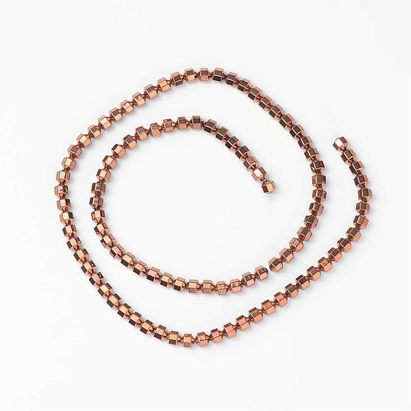

PandaHall Non-Magnetic Synthetic Hematite Beads Strands, Copper Plated, 4x4mm, Hole: 0.8mm, about 100pcs/strand, 15.7 inch Non-magnetic...