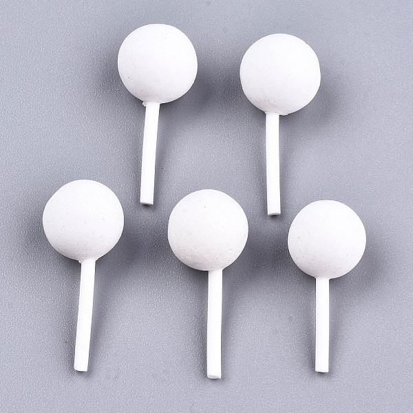 

PandaHall Handmade Polymer Clay 3D Lollipop Embellishments, for Party DIY Decorations, White, 21~26x10.5mm Polymer Clay Food White