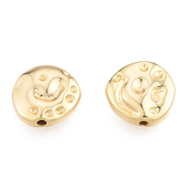 

PandaHall Brass Beads, Nickel Free, Nuggets, Real 18K Gold Plated, 13x12.5x4mm, Hole: 1.2mm Brass Nuggets