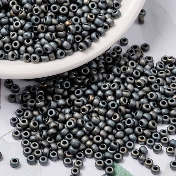 

PandaHall MIYUKI Round Rocailles Beads, Japanese Seed Beads, 8/0, (RR2002) Matte Metallic Silver Gray, 3mm, Hole: 1mm, about...