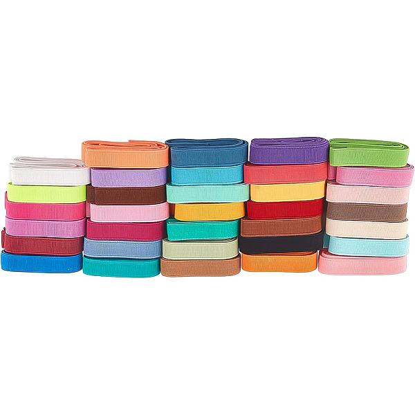 

PandaHall BENECREAT Flat Elastic Rubber Cord/Band, Webbing Garment Sewing Accessories, Mixed Color, 15mm, 34yards/set Elastic Fibre Flat..., Multicolor