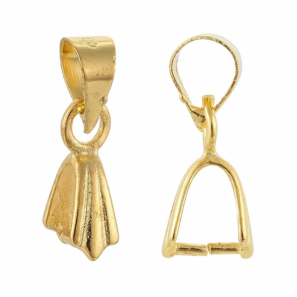 

PandaHall Brass Ice Pick Pinch Bails, Nickel Free, Golden, 10.67x5.93x3.04mm, Hole: 4.13mm, Pin: 0.84mm Brass