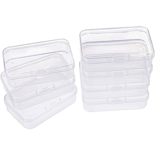 

PandaHall BENECREAT 16 Pack Rectangle Clear Plastic Bead Storage Containers Box Case with Flip-Up Lids for Small Items, Pills, Herbs, Tiny...