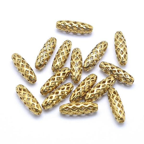 

PandaHall Brass Filigree Beads, Lead Free & Cadmium Free & Nickel Free, Rice, Raw(Unplated), 12x4mm, Hole: 1mm Brass Rice