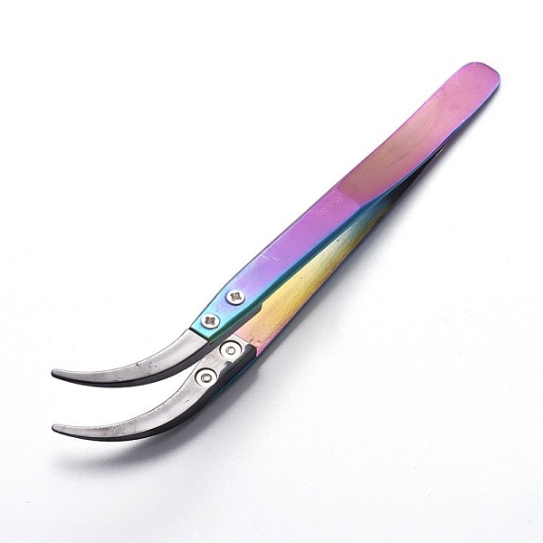 

PandaHall Stainless Steel Beading Tweezers, with Porcelain, Black, 12.7x0.95~1cm Stainless Steel Black