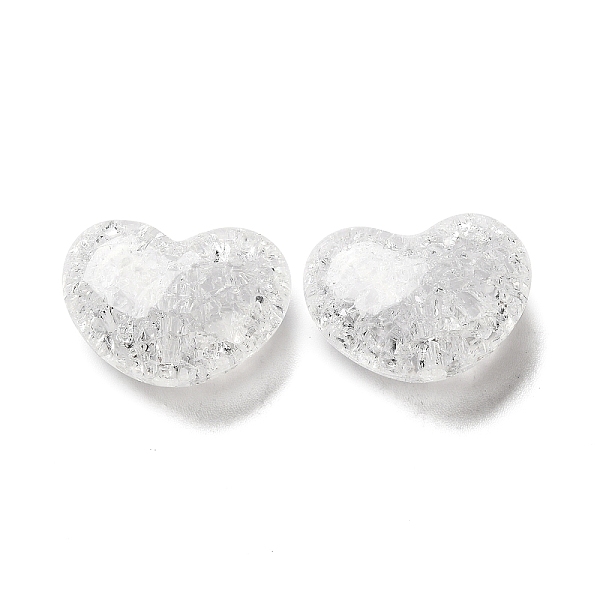 

PandaHall Transparent Crackle Acrylic Beads, Heart, Clear, 16x21x10.5mm, Hole: 2mm, about 235pcs/500g Acrylic Heart Clear