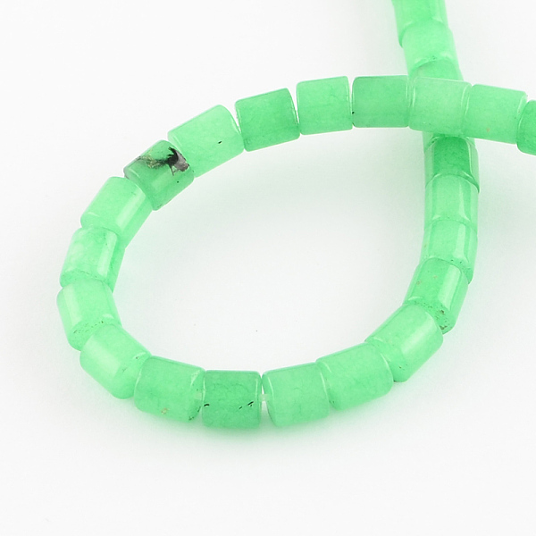 

PandaHall Dyed Natural Malaysia Jade Stone Bead Strands, Column, Medium Spring Green, 6x6mm, Hole: 1mm, about 66pcs/strand, 15.7 inch...