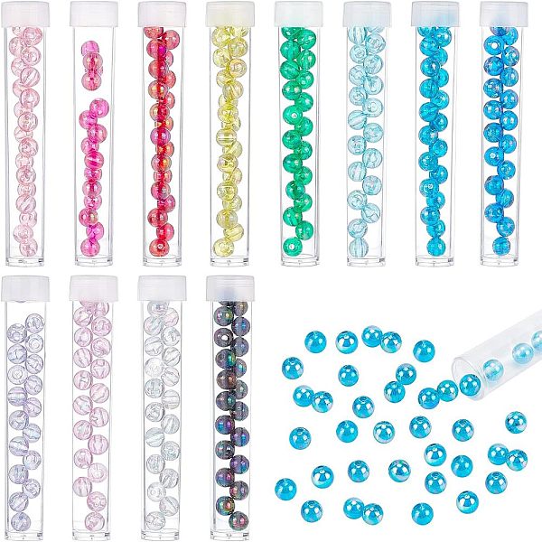 

PandaHall Olycraft 4 Sets 2 Style Plastic Round Beads, with Hole, DIY Jewelry Epoxy Handmade Craft Supplies, Mixed Color, 1/4 inch(0.6cm)..., Multicolor