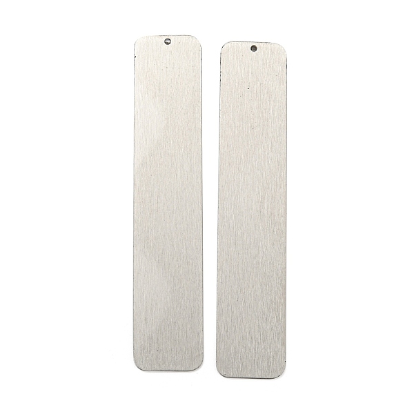 

PandaHall 304 Stainless Steel Big Pendants, Laser Cut, Rectangle Charm, Stainless Steel Color, 130x25.5x1mm, Hole: 2.5mm 304 Stainless Steel...