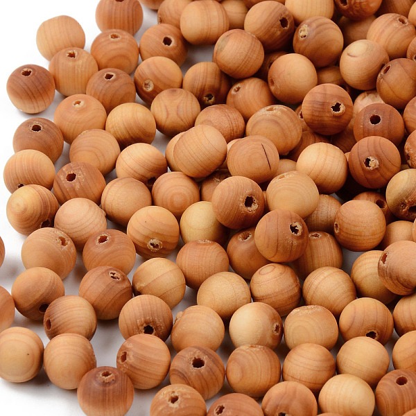 

PandaHall Natural Wood Beads, Polishing, Round, Peru, 8mm, Hole: 1.8mm, about 2100pcs/500g Wood Round Brown