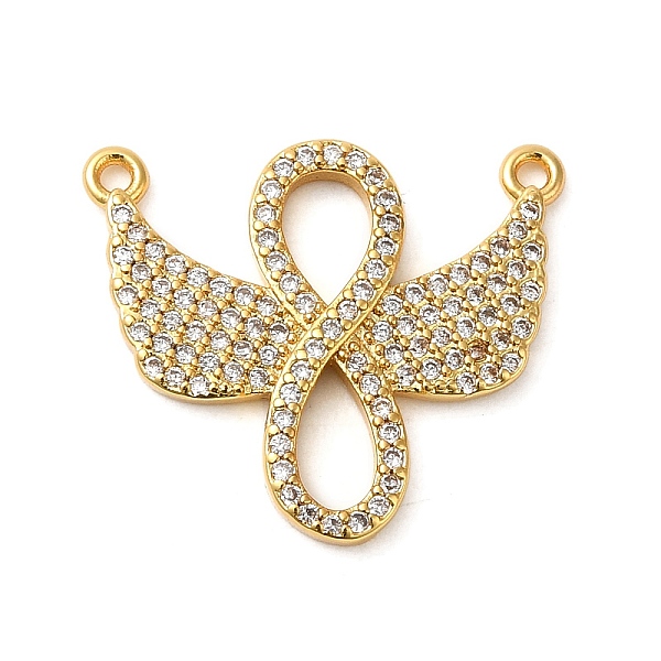 

PandaHall Rack Plating Brass Micro Pave Cubic Zirconia Pendants, Long-Lasting Plated, Lead Free & Cadmium Free, Wing, Real 18K Gold Plated..., Clear
