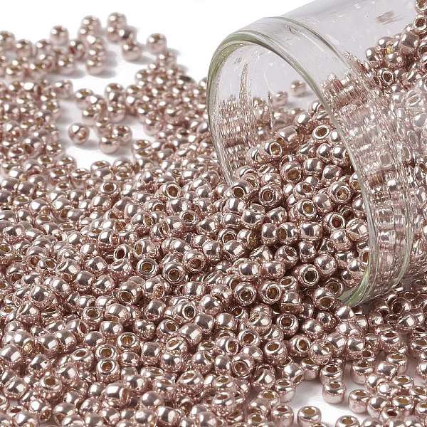 

PandaHall TOHO Round Seed Beads, Japanese Seed Beads, (PF552) PermaFinish Subtle Pink Metallic, 11/0, 2.2mm, Hole: 0.8mm, about 5555pcs/50g...