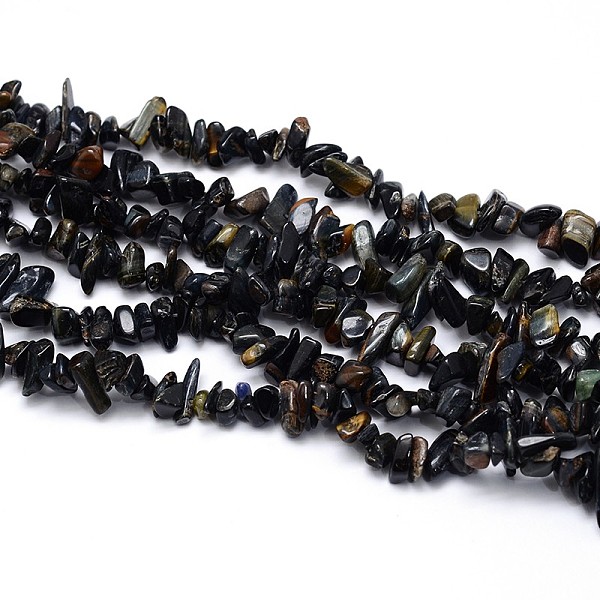 

PandaHall Blue Tiger Eye Beads Strands, Chips, 5~8x5~8mm, Hole: 1mm, about 31.5 inch Tiger Eye Chip