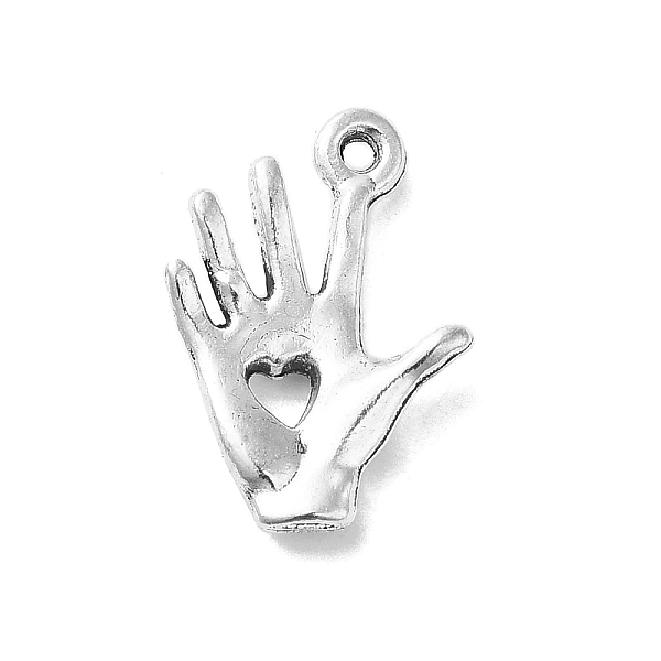 

PandaHall Tibetan Style Alloy Pendants, Palm, 18.5x13x2.5mm, Hole: 1.4mm Alloy Palm