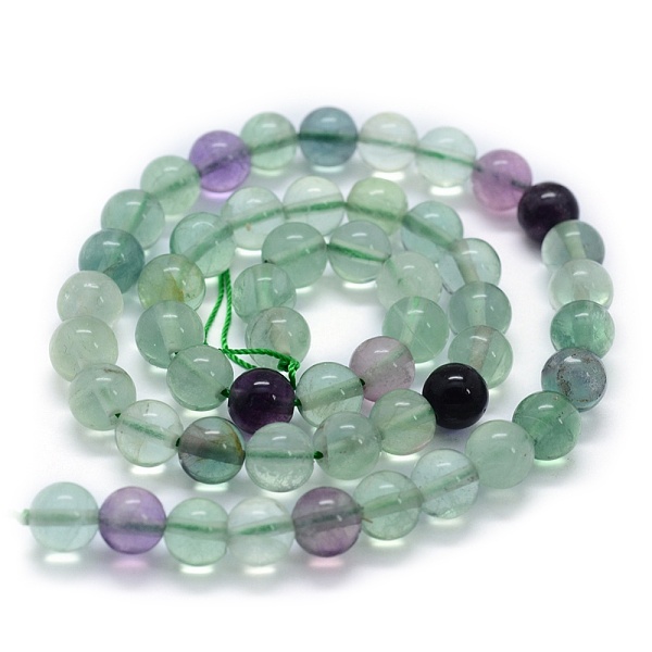 

PandaHall Natural Fluorite Beads Strands, Round, 6mm, Hole: 0.8mm, about 62pcs/strand, 15.3 inch(39cm) Fluorite Round