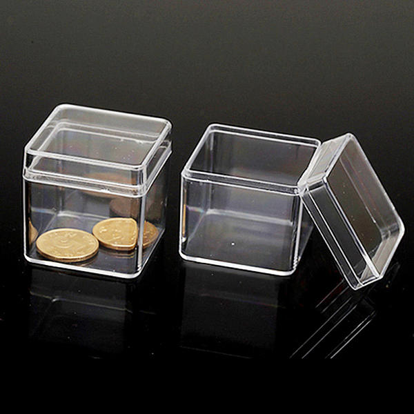 

PandaHall Polystyrene(PS) Plastic Bead Containers, Cube, Clear,40x40x40mm Plastic Cube Clear