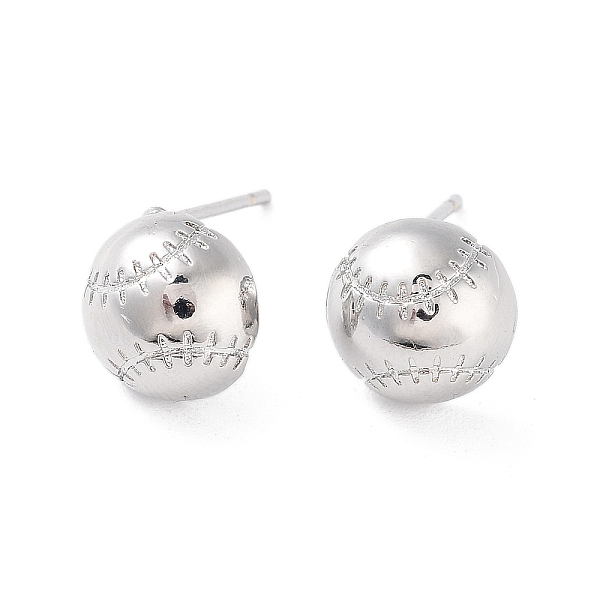 

PandaHall Brass Stud Earrings, Tennis, Real Platinum Plated, 10mm Brass Tennis
