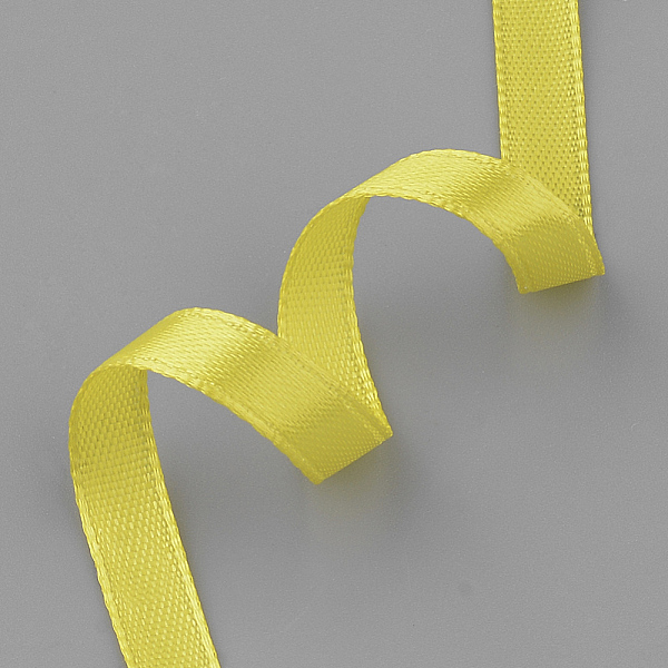 

PandaHall High Dense Single Face Satin Ribbon, Polyester Ribbons, Yellow, 1/4 inch(6~7mm), about 25yards/roll, 10rolls/group, about...