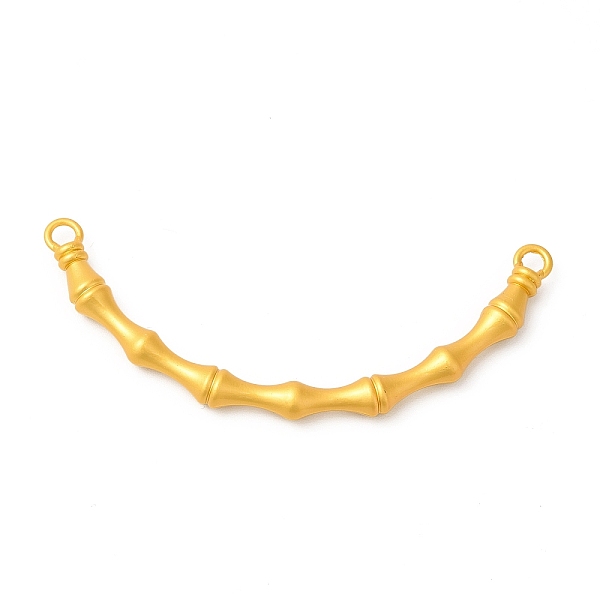 

PandaHall Rack Plating Alloy Connector Charms, Curved Bamboo Stick Links, Matte Gold Color, 25x63x4.5mm, Hole: 2.8mm Alloy Bamboo