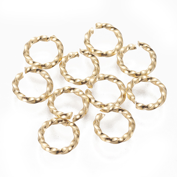 

PandaHall 304 Stainless Steel Twisted Jump Rings, Open Jump Rings, Golden, 7.5~8x1.5mm, Inner Diameter: 5.5mm 304 Stainless Steel