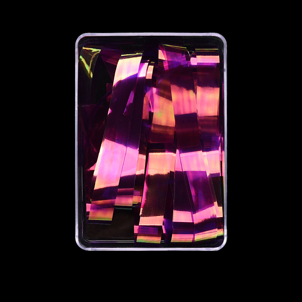 

PandaHall Nail Art Transfer Stickers, Nail Decals, DIY Nail Tips Decoration for Women, Indigo, 10mm, , about 1m/strand, 10strands/box Paper..., Purple