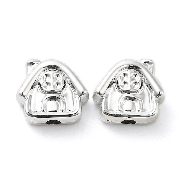 

PandaHall CCB Plastic Beads, House, Platinum, 16x17.5x8.5mm, Hole: 3.3mm Plastic Building