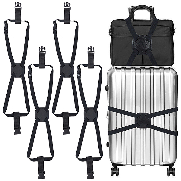 

PandaHall Elastic Adjustable Luggage Straps, Luggage Cases Ratchet Ties, with Plastic Side Release Buckle, Black, 1000x25x2mm Plastic Others...