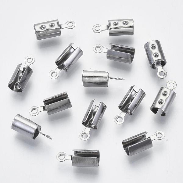 

PandaHall Stainless Steel Column Cord Ends, Stainless Steel Color, Fit for 1mm Rhinestone, 12.5x5x5mm, Hole: 1mm Stainless Steel