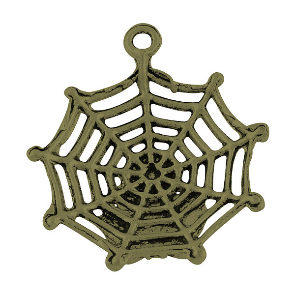 

PandaHall Tibetan Style Alloy Pendants, Spider and Web, Cadmium Free & Nickel Free & Lead Free, Antique Bronze, 31x27x6mm, Hole: 2mm Alloy...