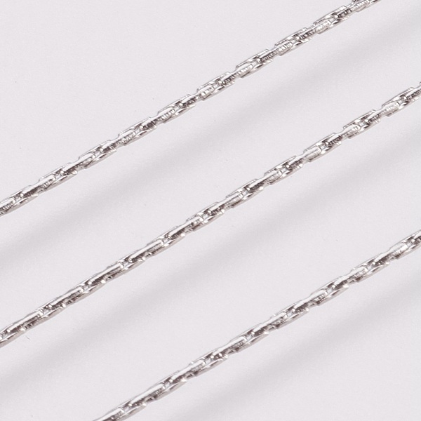 

PandaHall 3.28 Feet 304 Stainless Steel Cardano Chains, Soldered, Stainless Steel Color, 0.8mm 304 Stainless Steel
