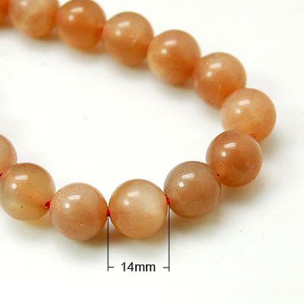 

PandaHall Natural Sunstone Beads Strands, Grade A, Round, Chocolate, 14mm, Hole: 1mm Sunstone Round Brown