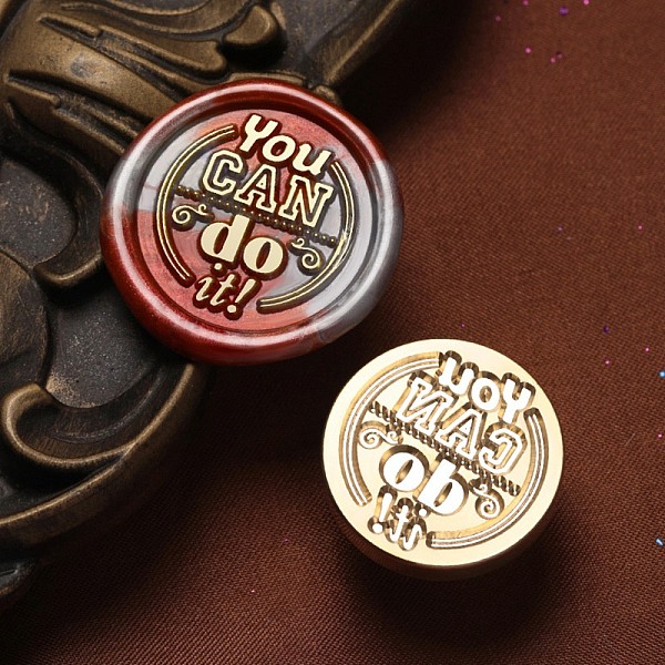 

PandaHall You can Do It. Wax Seal Brass Stamp Heads, for Wax Seal Stamp, Golden, Word, 25x15mm, Inner Diameter: 7mm Brass Word