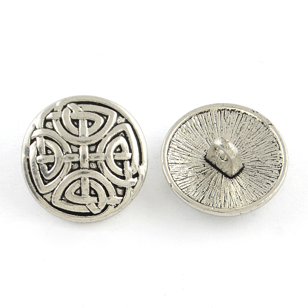 Tibetan Style Half Round Alloy Shank Buttons