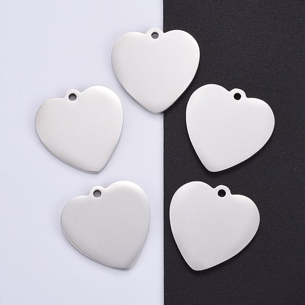 

PandaHall 304 Stainless Steel Pendants, Manual Polishing, Blank Stamping Tags, Double Side Polished, Heart, Stainless Steel Color...