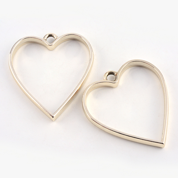 

PandaHall Rack Plating Alloy Heart Open Back Bezel Pendants, For DIY UV Resin, Epoxy Resin, Pressed Flower Jewelry, Cadmium Free & Nickel...