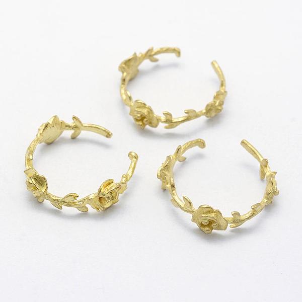 

PandaHall Brass Cuff Finger Ring Settings, Lead Free & Cadmium Free & Nickel Free, Flower, Raw(Unplated), 20mm Brass