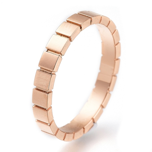 

PandaHall 304 Stainless Steel Finger Rings, Square, Rose Gold, US Size 6~9, Inner Diameter: 16~19mm 304 Stainless Steel