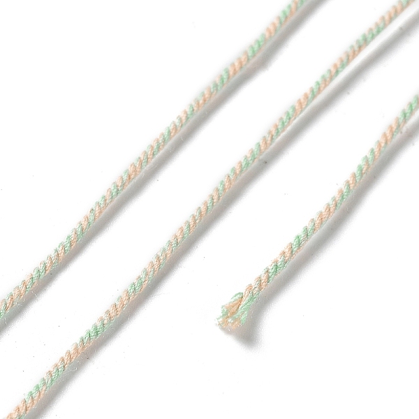 

PandaHall Polyester Twisted Cord, Round, for DIY Jewelry Making, Aquamarine, 1.2mm, about 38.28 Yards(35m)/Roll Polyester Green