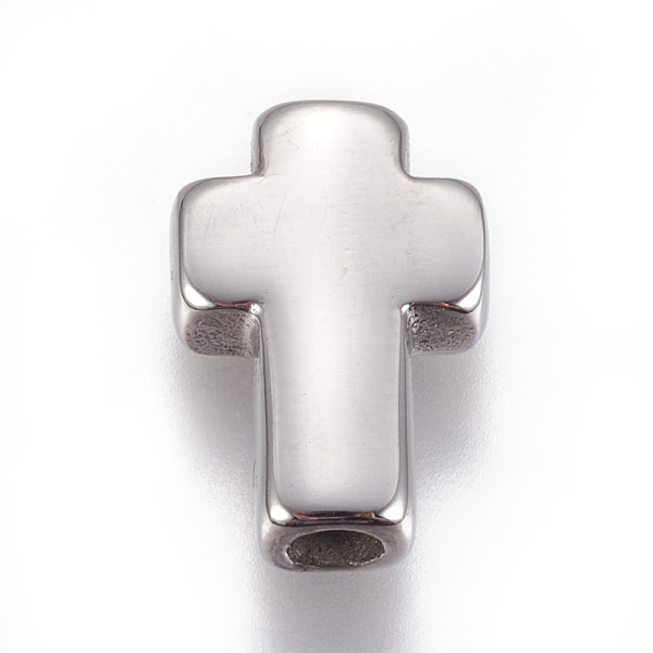 

PandaHall 304 Stainless Steel Beads, Cross, Stainless Steel Color, 14x10x4mm, Hole: 2.5mm 304 Stainless Steel Cross