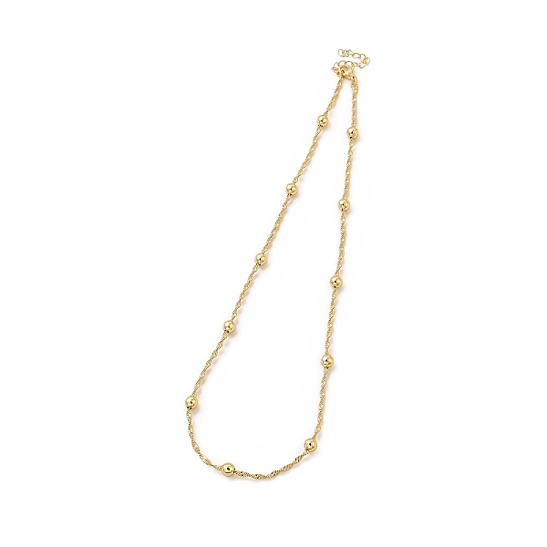 

PandaHall Rack Plating Brass Satellite Chain Necklace for Women, Lead Free & Cadmium Free, Real 18K Gold Plated, 16.93 inch(43cm) Brass