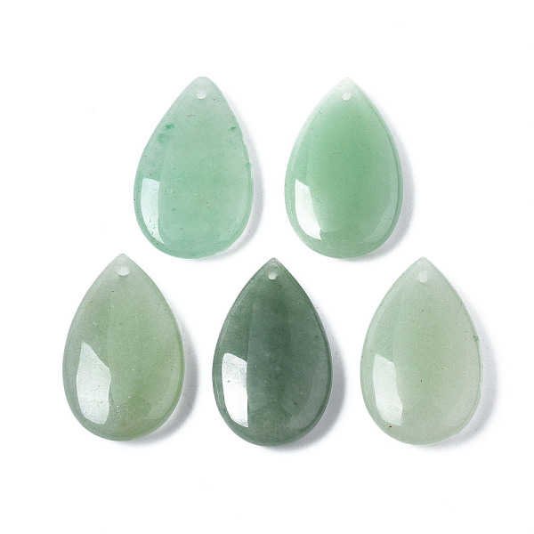 

PandaHall Natural Green Aventurine Pendants, Teardrop, 28~30x18x6~7mm, Hole: 0.8mm Green Aventurine Teardrop