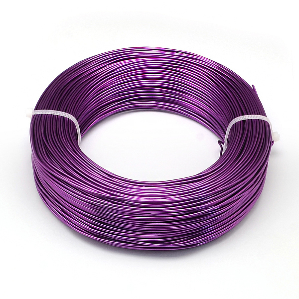 

PandaHall Round Aluminum Wire, Flexible Craft Wire, for Beading Jewelry Doll Craft Making, Dark Violet, 15 Gauge, 1.5mm, 100m/500g(328..., Purple