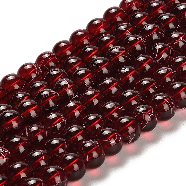 

PandaHall Drawbench Transparent Glass Beads Strands, Spray Painted, Round, Coconut Brown, 6mm, Hole: 1.3~1.6mm, 31.4 inch Glass Round Brown