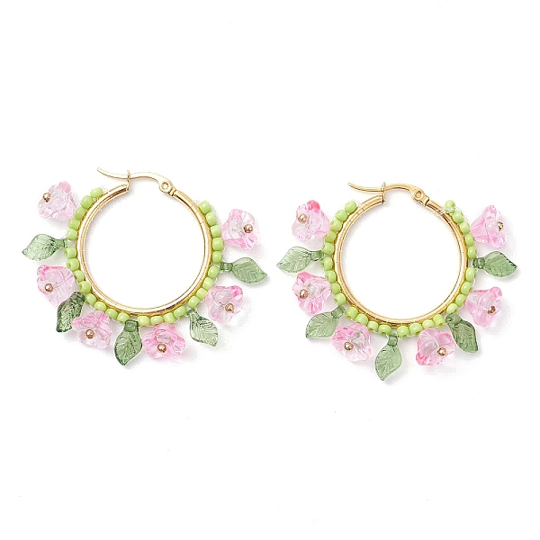 Glass Flower Hoop E… - image