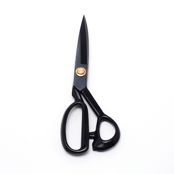 

PandaHall Manganese Steel Sharp Scissors, with Plastic Handle, for Sewing Craft, Black, 256x85x13mm Steel Black