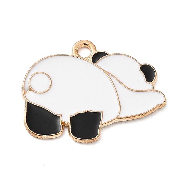

PandaHall Alloy Pendant, Panda, Light Gold, White, 18.5x24x1mm, Hole: 2mm Alloy Panda White