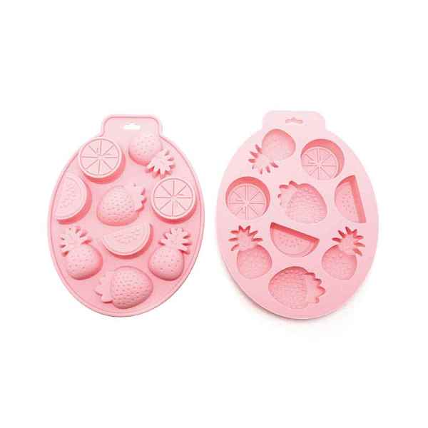 

PandaHall Fruit Shape DIY Silicone Molds, Resin Casting Molds, for UV Resin & Epoxy Resin Craft Making, Pink, 227x170x21mm, Inner Diameter...