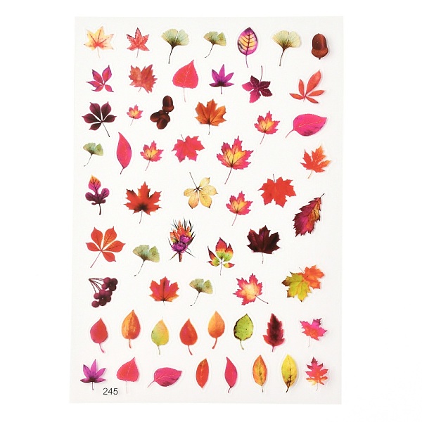 

PandaHall Waterproof Plastic Self Adhesive Stickers, Plant Pattern, Leaf Pattern, 15x10.5x0.01cm Plastic Leaf