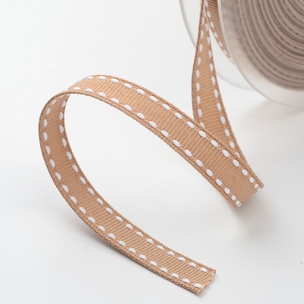 

PandaHall Grosgrain Polyester Ribbons for Gift Packings, BurlyWood, 3/8 inch(9mm), about 100yards/roll(91.44m/roll) Polyester None Orange