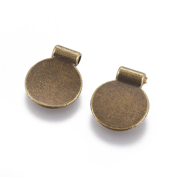 

PandaHall Alloy Stamping Blank Tag Charms Pendants, Flat Round, Cadmium Free & Nickel Free & Lead Free, Antique Bronze, 12x15x3mm, Hole: 2mm...